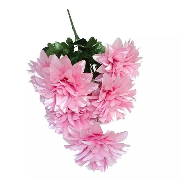 Букет розовых георгинов 7 голов 77см фото 1