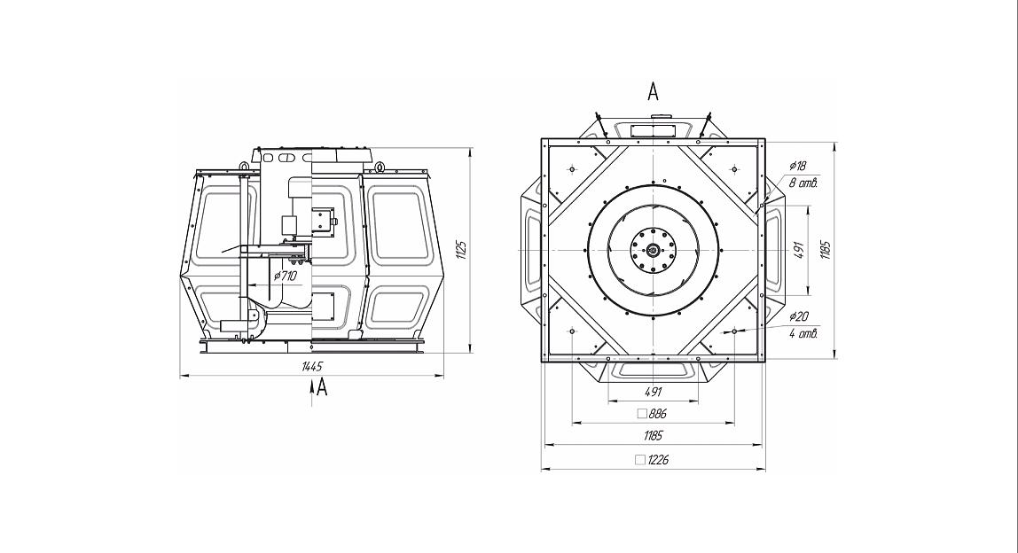 Вентилятор крышный радиальный ВКР-_-Ф, 7.1 фото 2