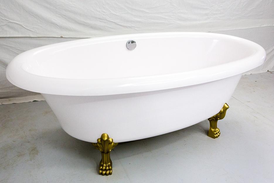 Мраморная ванна Castone «Неона» на лапах фото 9