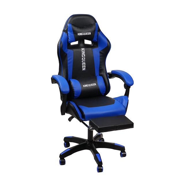 Кресло 919/202F цвет черный/синий с массажем 919-black-blue-mass фото 1