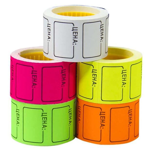 Этикет-лента (ценник-липучка) в рулоне средние 30*25мм фото 1