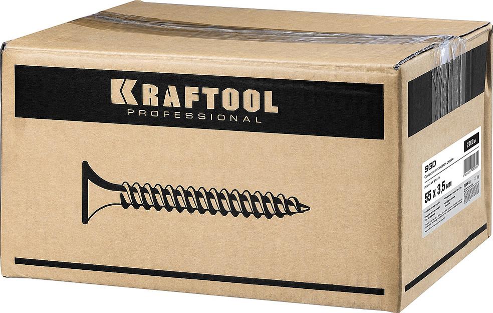 KRAFTOOL СГД, 55 х 3.5 мм, фосфатированное покрытие, 2700 шт (6,94 кг.), саморез гипсокартон-дерево (3005-55) фото 2
