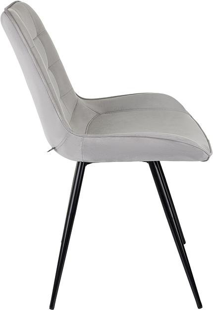 Стул для дома Бюрократ CH-K2 св.серый Holland 09 металл черный на ножках (CH-K2_1/HL09) фото 4