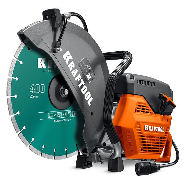 KRAFTOOL 3700 Вт, 400 мм, диск в комплекте, бензорез по бетону (бетонорез) (K770-16 H) фото 1