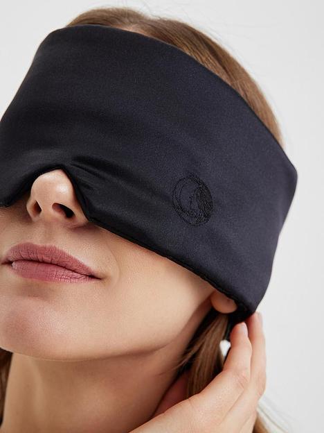 Шёлковая маска для сна Deep Sleep «Black Shine» ОПТ фото 5