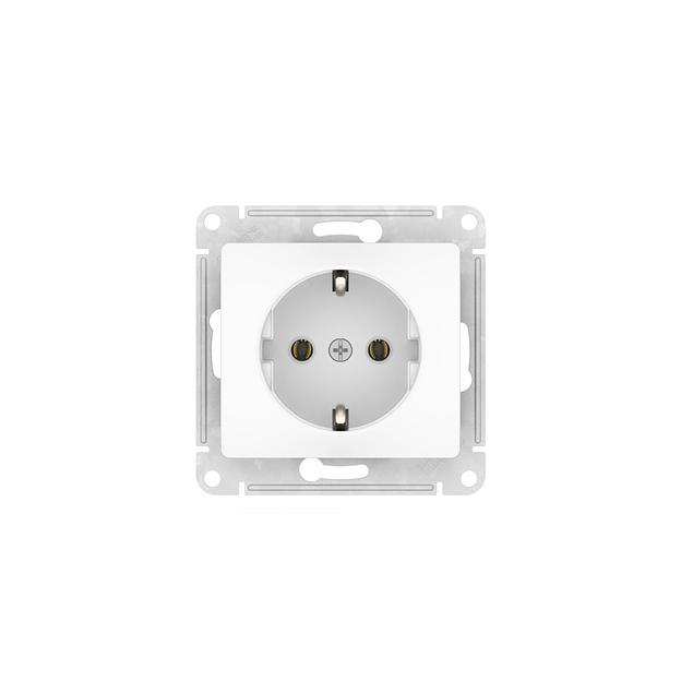 GLOSSA РОЗЕТКА с заземлением, 16А, быстрозажимные клеммы, БЕЛЫЙ фото 4
