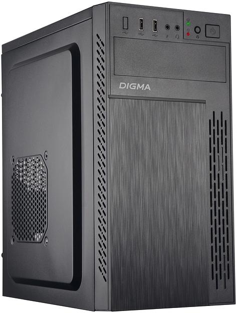 Корпус Digma DCC-MN301 черный без БП mATX 1x80mm 2x120mm 2x180mm 2xUSB2.0 audio фото 1