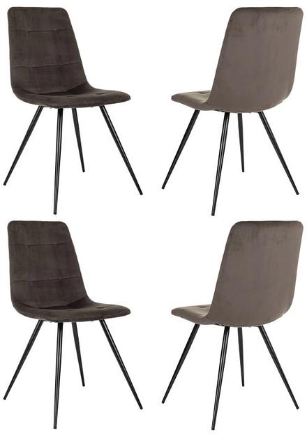 Стул для дома Бюрократ CH-K1_4 комплект 4шт коричневый Holland 74 металл черный на ножках (CH-K1_1/HL74_4) фото 1