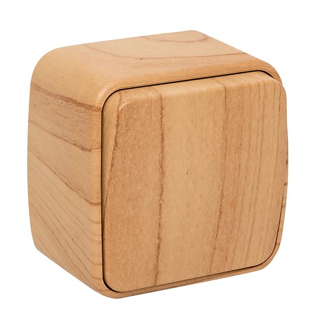 EKF EGV10-021-30 Выключатель 1-клавишный ОП Минск 10А светлое дерево EKF фото 1