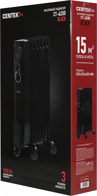 Радиатор масляный Centek CT-6200 1500Вт черный фото 9