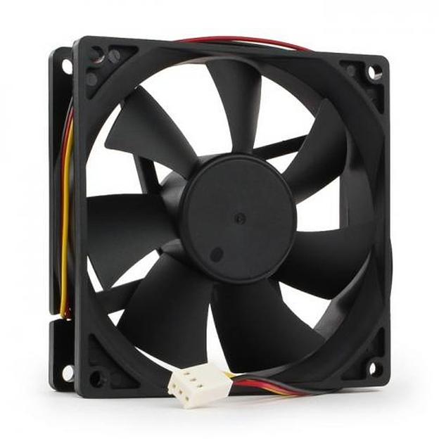 Вентилятор Gembird FANCASE2 92x92x25, втулка, 3 pin, провод 30 см {100} (033329) фото 2
