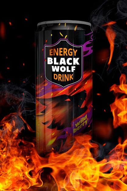 Энергетик «Black Wolf wild berry» фото 1