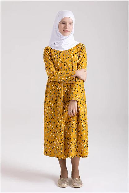 Платье Золотой ключик, хлопок, в горошек ОПТ фото 3