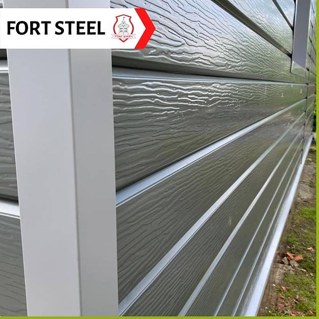 Металлический сайдинг «Евробрус с тиснением» цвет RAL 7005 фото 1