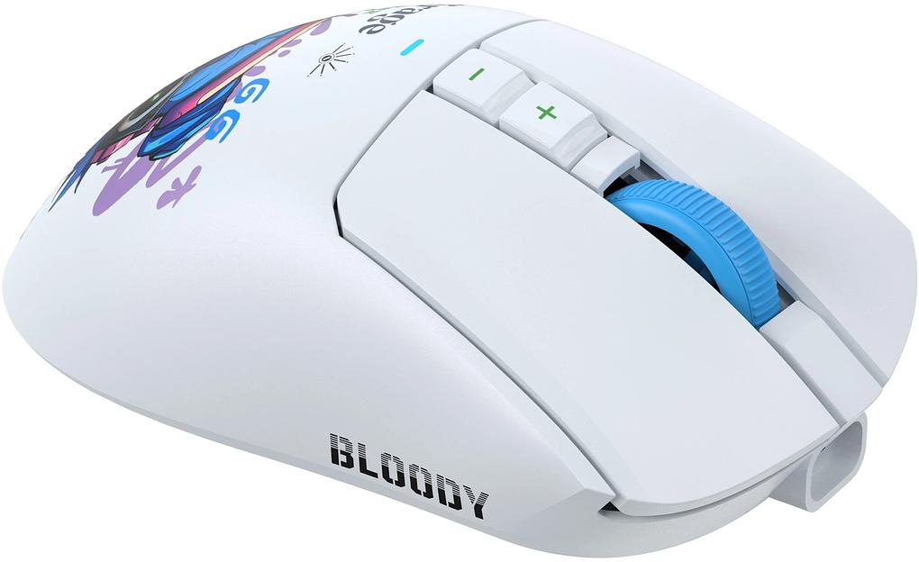 Мышь A4Tech Bloody R73 Pro белый/рисунок оптическая 26000dpi беспров. USB-C 7but (R73 PRO NYX MIRAGE) фото 2