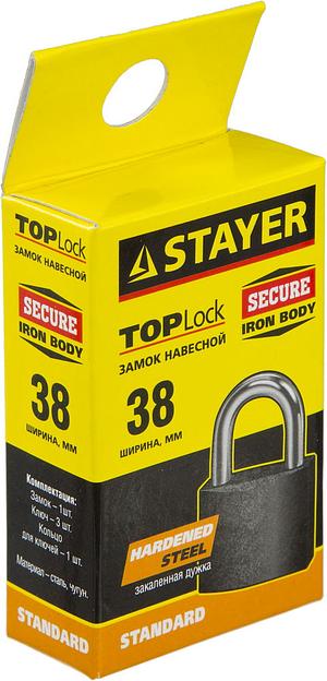 STAYER 38 мм, навесной замок (37160-38) фото 2