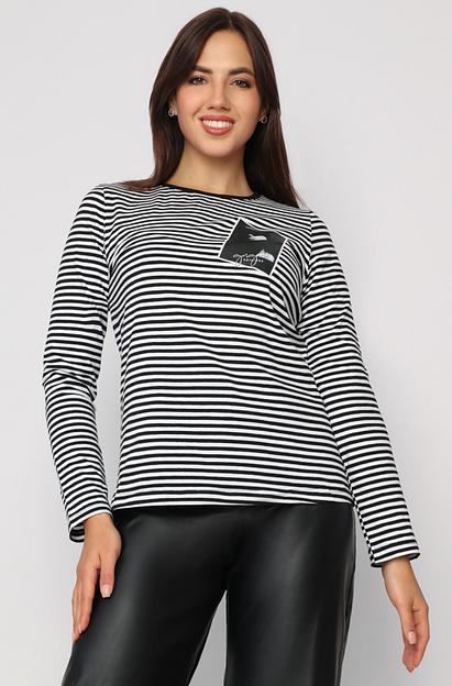 Женский лонгслив Style Magro «База», чёрный, опт фото 1