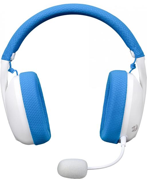 Беспроводная игровая гарнитура REDRAGON IRE PRO бело-синяя (USB, 2.4G, Bluetooth, 40 мм, 400 мАч) фото 2