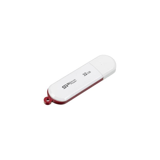 Флешка USB Silicon Power LuxMini 320 32ГБ, USB2.0, белый [sp032gbuf2320v1w] фото 1