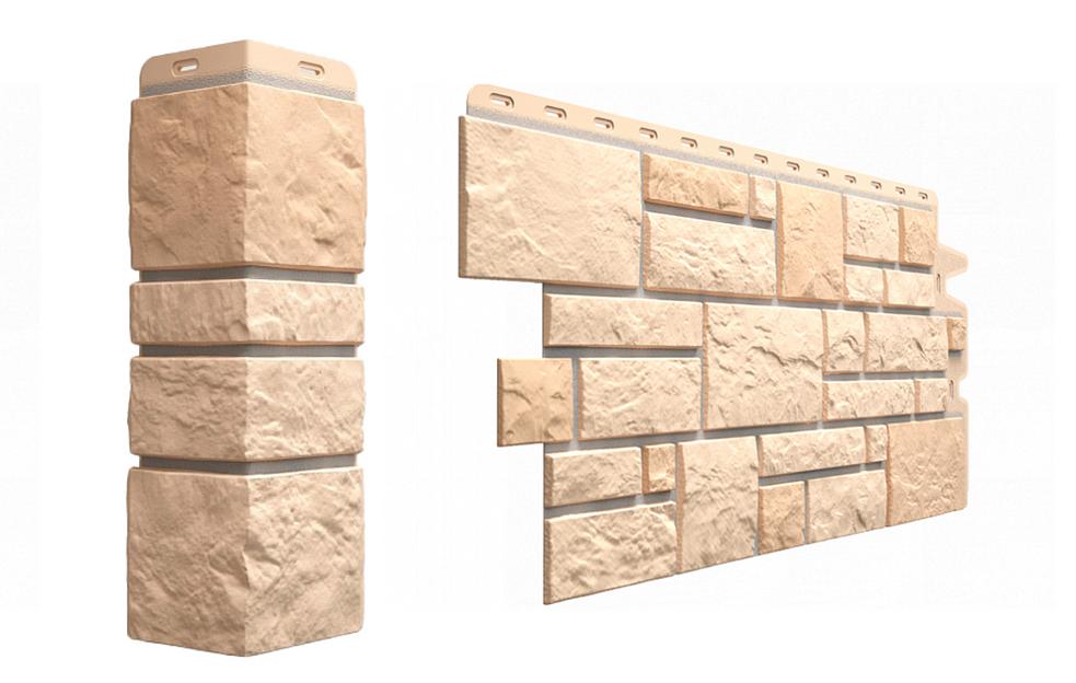 Фасадная панель Döcke «Burg» цвет пшеничный ОПТ фото 1