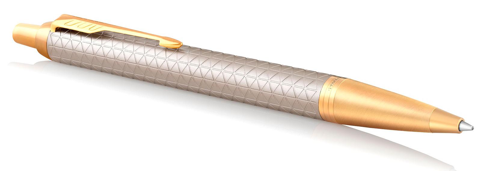 Ручка шариков. Parker IM Premium K323 (CW1931687) Grey GT M син. черн. подар.кор. фото 2