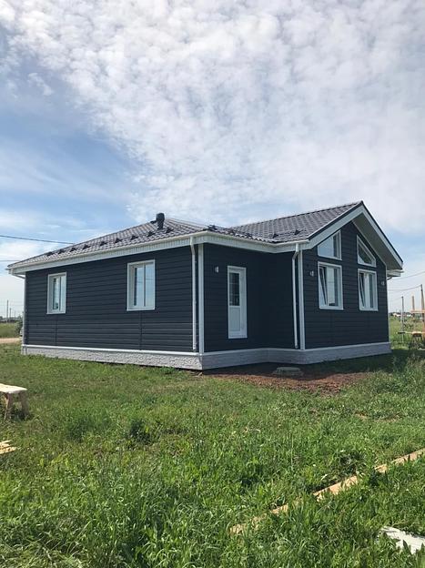 Металлический сайдинг «Евробрус с тиснением» цвет RAL 7024 текстурированный фото 2