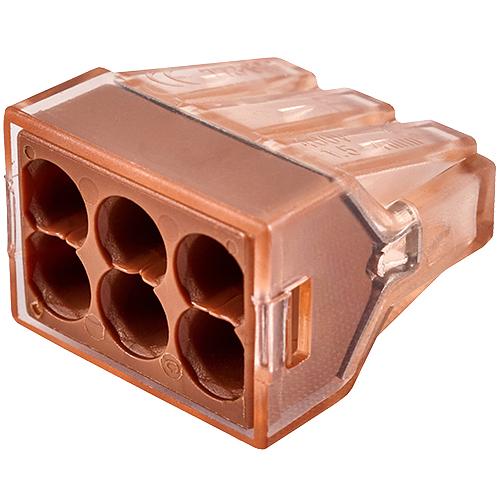 Клемма соединительная 6-контактная Elеctrodeel ED 773-606, сечение 1,5-4,0 мм2, 32А/400В (упаковка 50 штук) фото 1