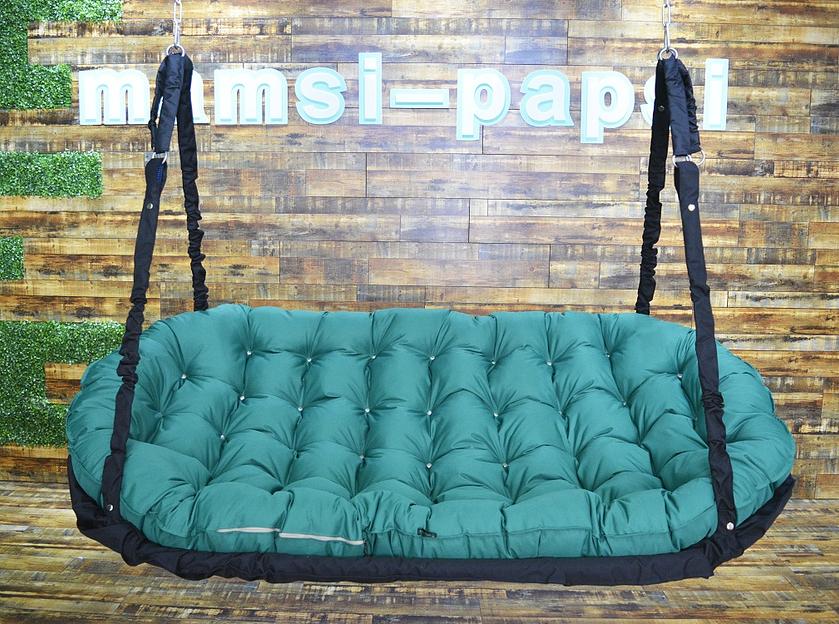 Подвесной диван «Комфорт» черный и бирюзовый фото 1