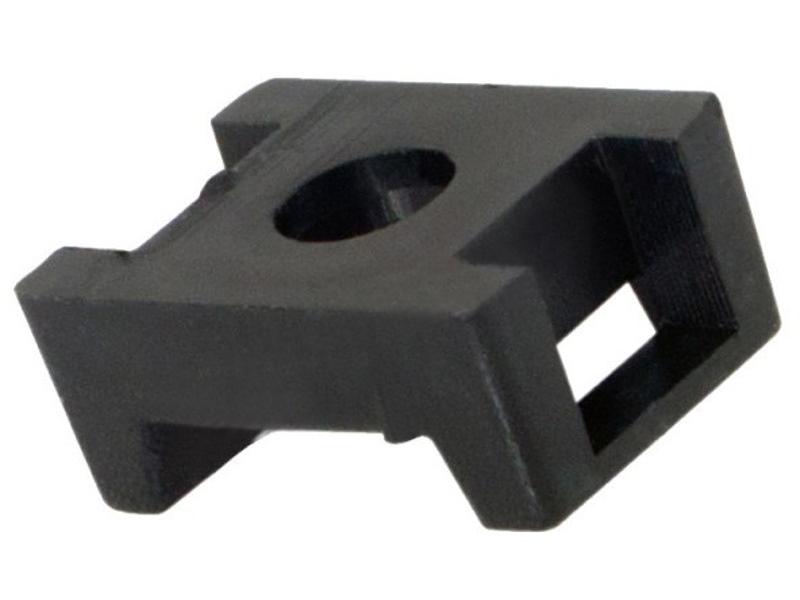 Площадка для крепления стяжки ПС-2 22x16 мм черная 100 шт, фото 1