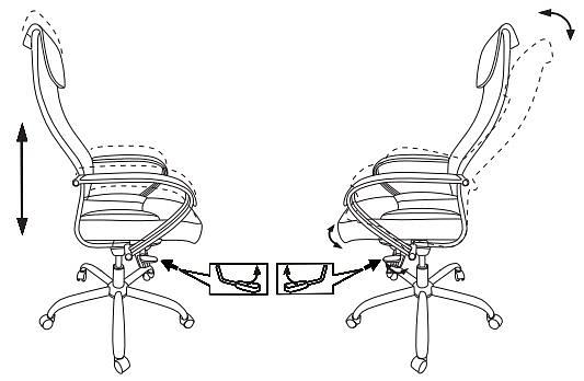 Кресло руководителя Бюрократ CH-609SL черный TW-01 TW-11 искусст.кожа/ткань с подголов. крестовина металл хром фото 6