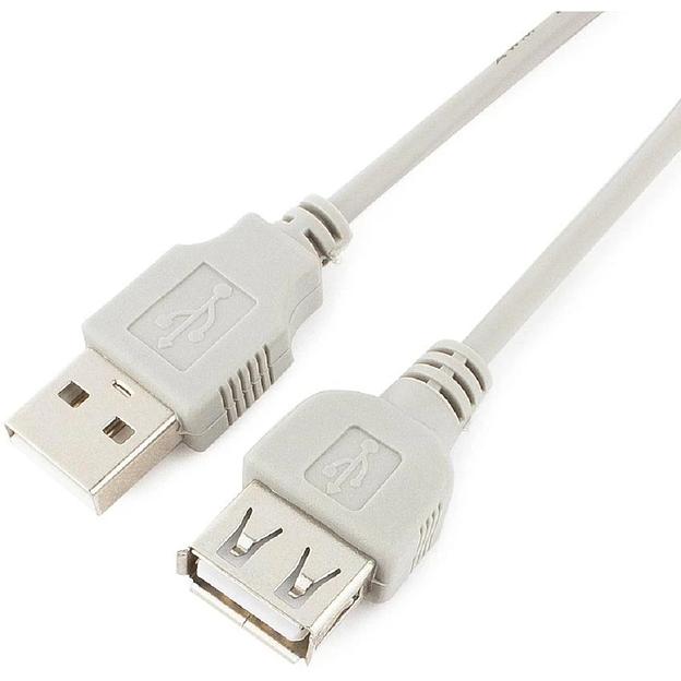 Кабель удлинит. USB 2.0 Gembird/Cablexpert CC-USB2-AMAF-6-N серый (1.8м, AM/AF, пакет) (CC-USB2-AMAF-6-N) фото 1
