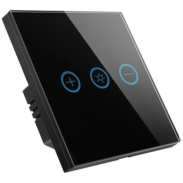 Умный диммер-выключатель сенсорный Roximo SWSEN03-B, чёрный ОПТ фото 1