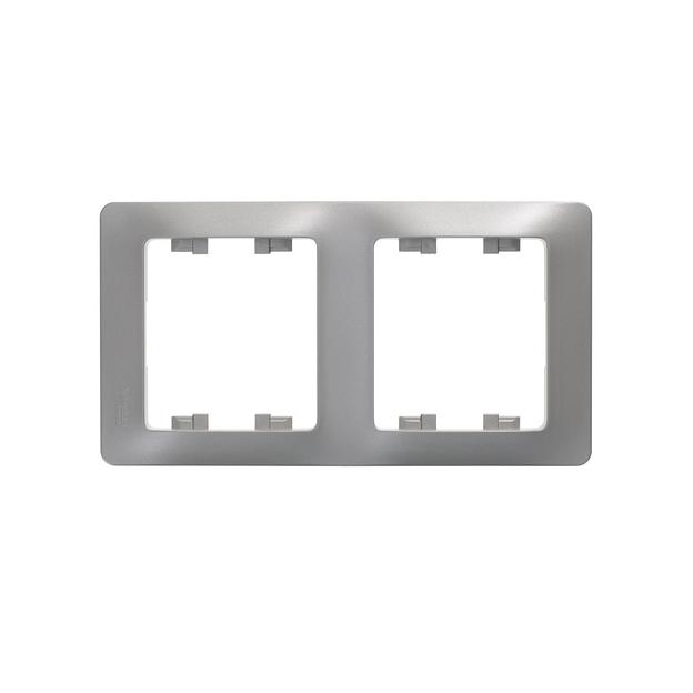 Systeme electric GSL001206 GLOSSA 2-постовая РАМКА, вертикальная, ПЛАТИНА фото 4