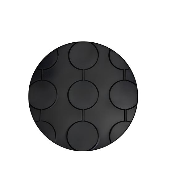 Напольное покрытие Sunstep «Пяточковое» резиновое рифленое черное 1,5 м фото 3