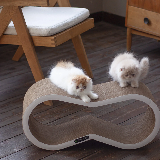   Когтеточка из картона Оверхэд, белый 71х31х22 cм, опт фото 1