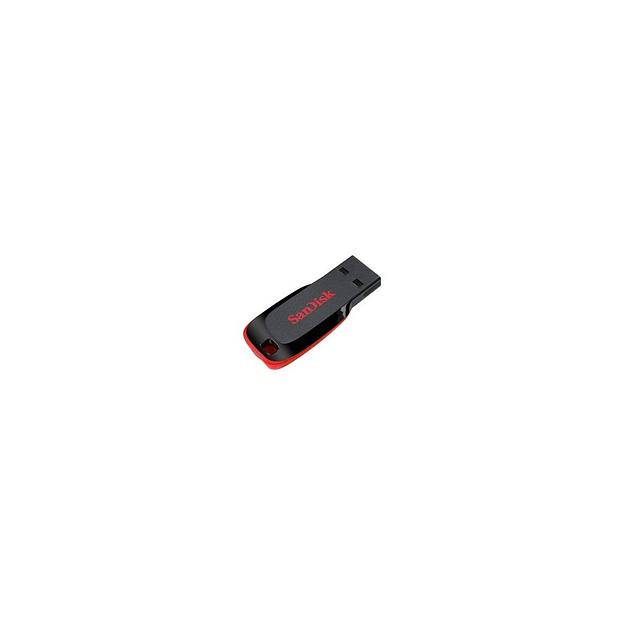 Флешка USB Sandisk Cruzer Blade 32ГБ, USB2.0, черный и красный [sdcz50-032g-b35] фото 1