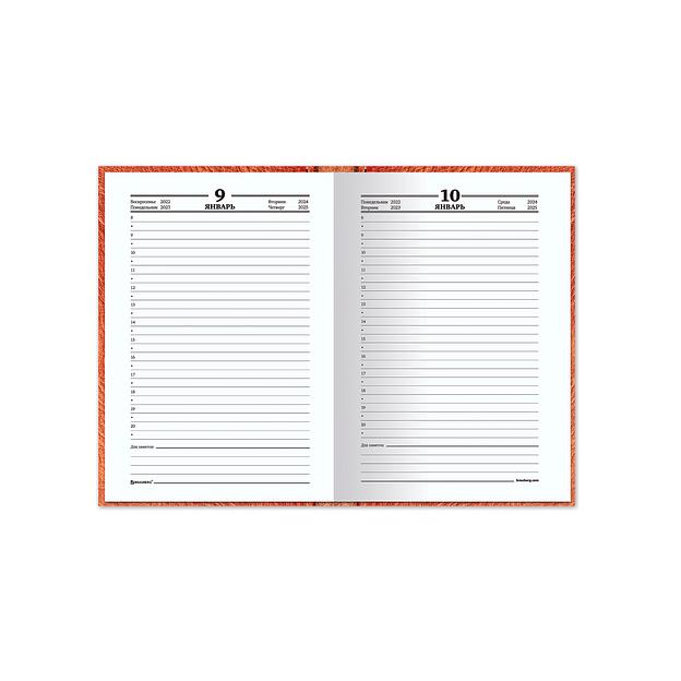 Ежедневник датированный на 4 года А5 135×207 мм Brauberg ламинированный 192 л, «Кожа», опт фото 3