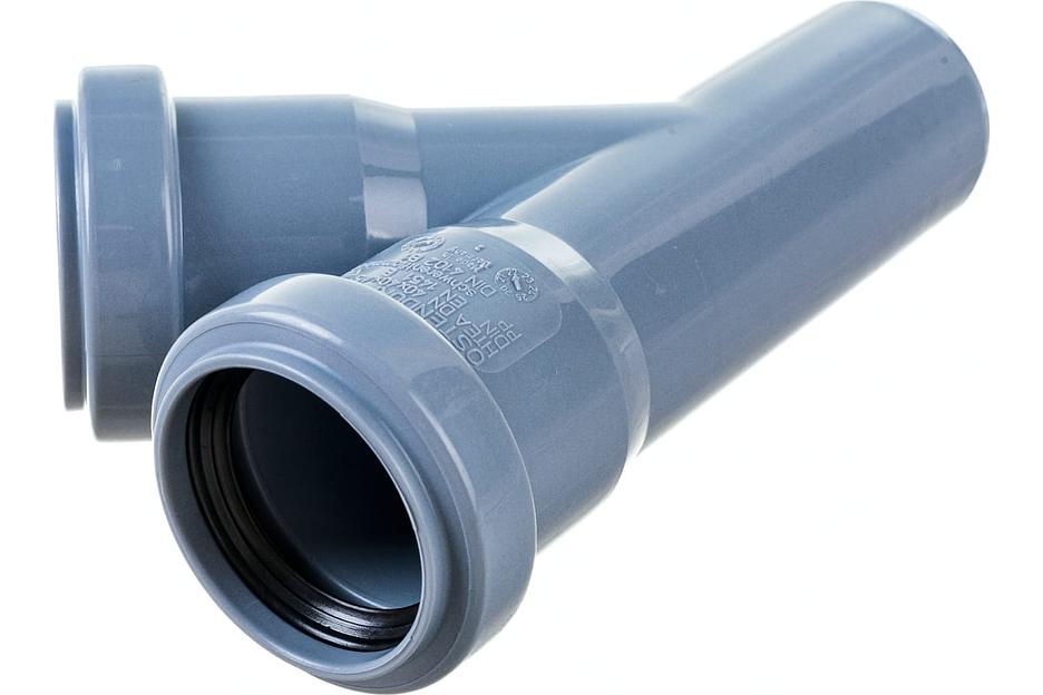 Тройник канализационный 45 град. 40 фото 2