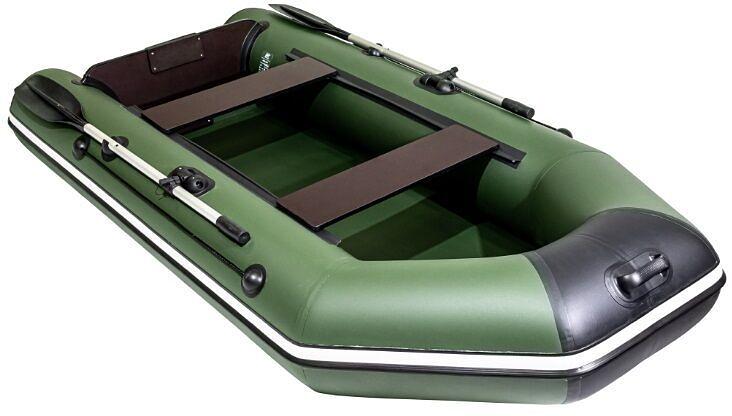 Лодка Аква 2600, 2600*1300*360 мм., цвет: зеленый-черный фото 3