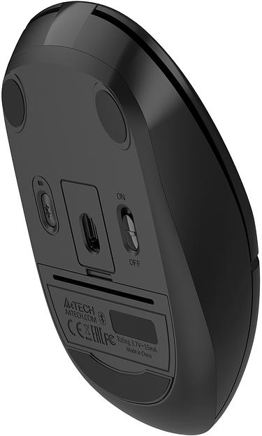 Мышь A4Tech Fstyler FB12S черный оптическая (1200dpi) silent беспроводная BT/Radio USB (2but) фото 9