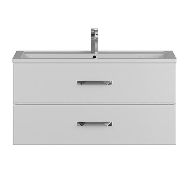 Тумба под раковину для ванной Uperwood Foster 100 см, подвесная, белая фото 7
