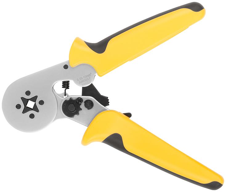 Пресс-клещи для обжима втулочных наконечников 0,25-10 мм, прорезиненные ручки 175 мм фото 5