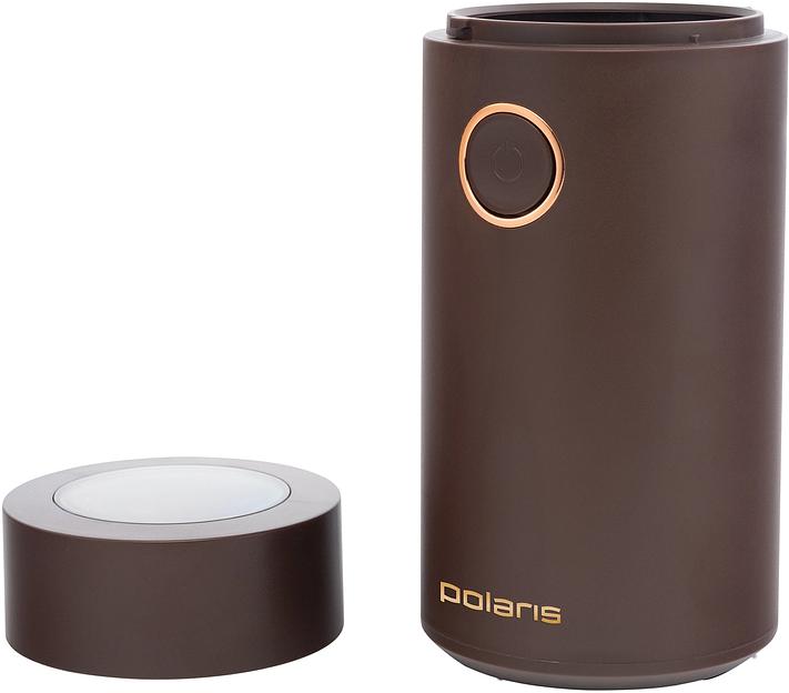 Кофемолка Polaris PCG 2014 200Вт сист.помол.:ротац.нож вместим.:50гр коричневый фото 6