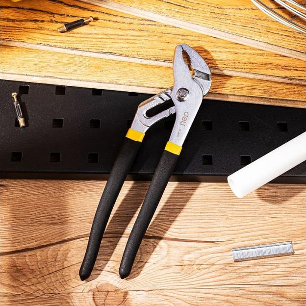 Переставные клещи усиленные Deli DL2610Z сталь Cr-V, 250мм, раскрытие до 60мм, 7-ми ступенчатая регулировка, прорезиненная рукоять фото 3