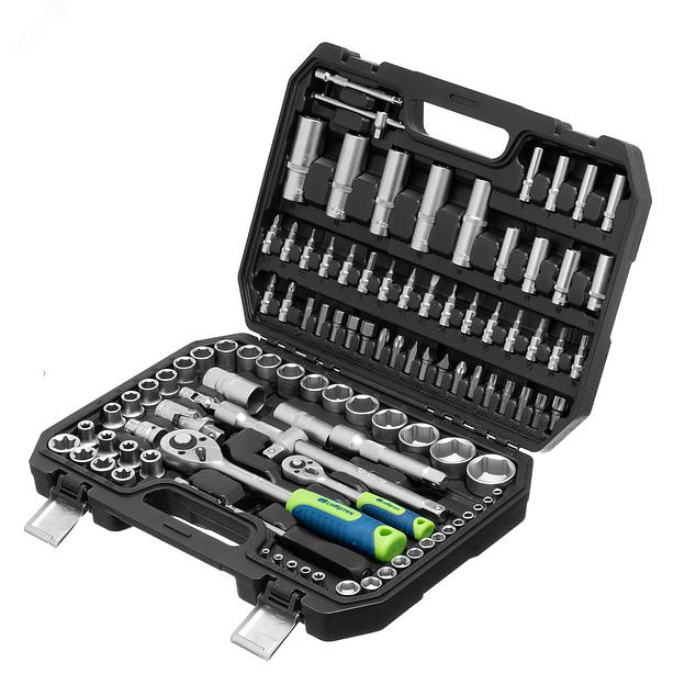 Набор инструментов, 1/2, 1/4, 108 предметов фото 1