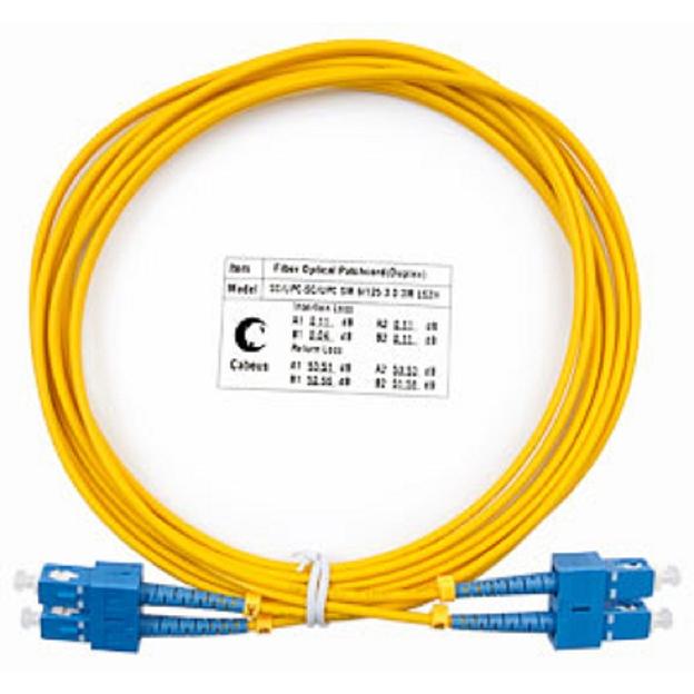 Cabeus FOP(d)-9-SC-SC-3m Шнур оптический duplex SC-SC 9/125 sm 3м LSZH фото 1