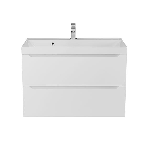 Тумба под раковину для ванной Uperwood Tanos 80 см, подвесная, белая матовая фото 8
