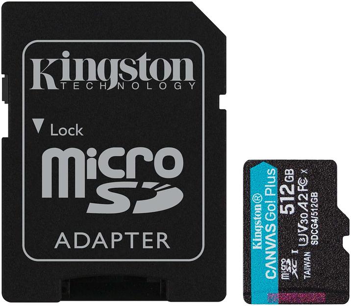 Флеш карта microSDXC 512GB Kingston SDCG4/512GB Canvas Go! Plus V10 A2 + adapter фото 1
