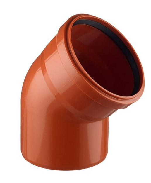 Отвод наружной канализации 160х45 град. фото 2