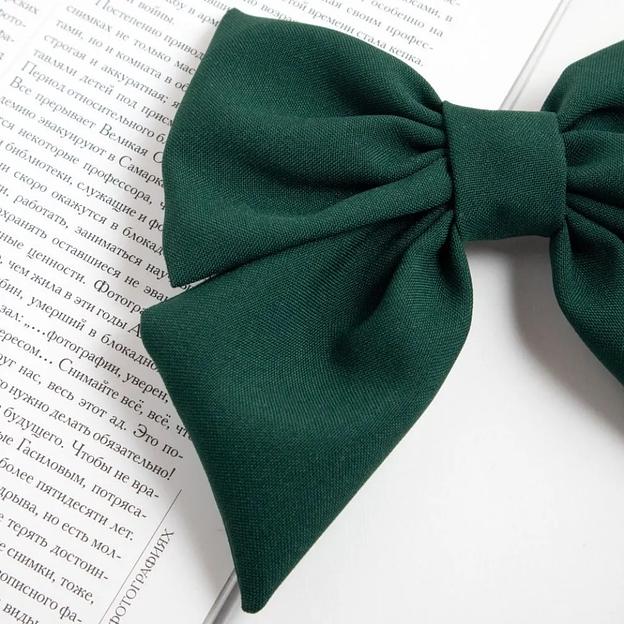 Заколка для волос Casanda Hey «Бантик» тёмный лес, опт фото 1